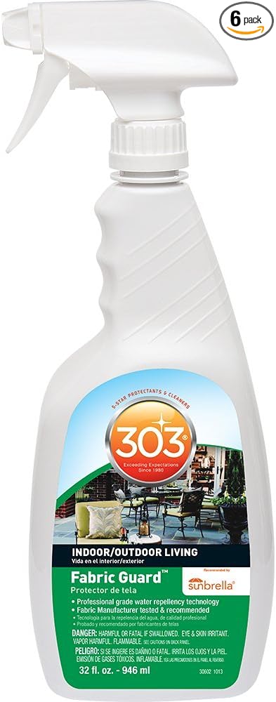 303 (30602-6PK) Fabric Guard, Upholstery Protector, Water and Stain Repellent, 32 fl. oz., Pack of 6