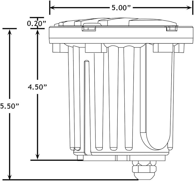 12V Brass In-Ground Well Light (Grated Top) with 5W 2700K Warm White MR16 LED Bulb for Low Voltage Landscape Lighting of Outdoor Pathway, Garden, Shrubs, Columns or Trees