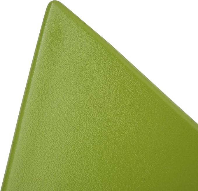 LeisureMod 15.75" Stackable Weather-Resistant Plastic Triangular Side Table - Accent End Table for Indoor & Outdoor Use (Green, Set of 2)