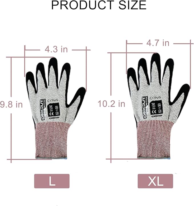 CYRUS Nitrile Gardening Gloves for Women&Men, Thorn-Proof Garden Gloves,Work for Yard Garden, Weeding, Digging, Pruning