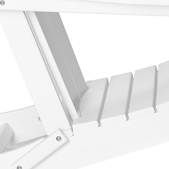 WestinTrends Malibu Malibu Outdoor Folding Poly Adirondack Chair (Set of 8), White