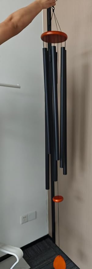 75" Extra Large Wind Chime for Outside Deep Tone, 6 Heavy Duty Tubes Aluminium Metal Extra Large Wind Chimes, Decoration for Garden, Patio, Yard, Gift for Mother's Day