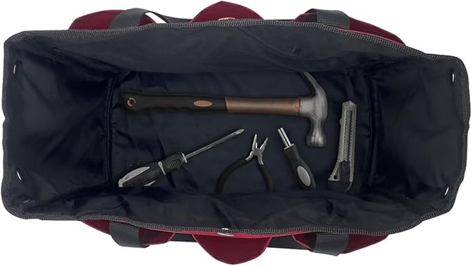 Tool Bag Garden Tote Large Organizer Bag Carrier Gardening Storage Tote with Interior Exterior Side Pockets Handles Strap for Garden Plant Tool Set Store Content Bag