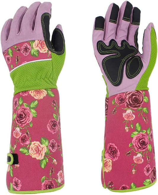 Ruibo Rose Pruning Gardening Gloves Thorn Proof/Puncture Resistant Long Garden Gloves Protect Hands and Arms for Women