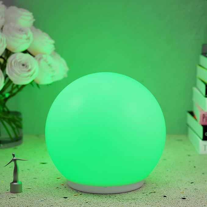 Yoidesu LED Glowing Ball Light, Rechargeable Globe Lights with Slick Gradient Mode, Water Proof Ambient Lighting Lamp, 3 Hour Runtime, for Photography, Party, Ambient Illumination