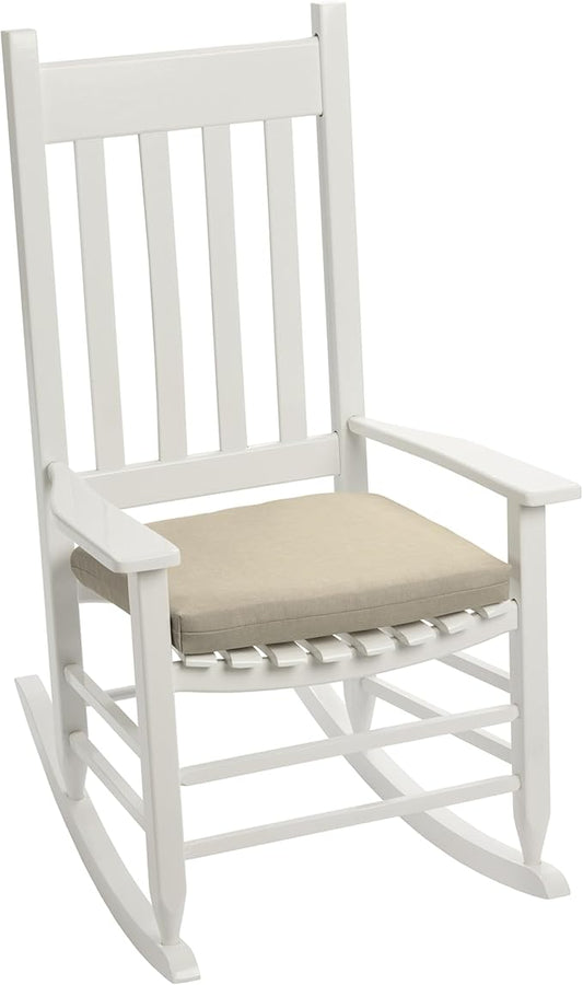 Arden Indoor/Outdoor Seat Or Rocking Chair Cushion, 19 x 18, Water Repellent, Rain Proof, Fade Resistant Cushion for Rocking Or Dining Chairs Tan Leala