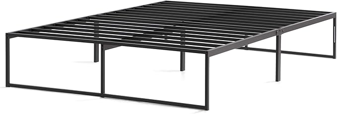 Linenspa Folding Metal Platform Bed Frame - Easy Assembly - Sturdy Steel - No Box Spring Needed - Underbed Storage - Mattress Foundation - 14" High - Traditional Design - Full Size