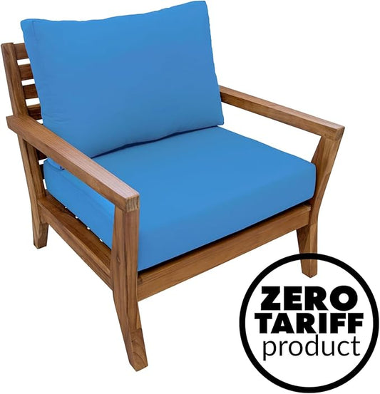 Eddie Bauer Home Deep Seating Outdoor Lounge Cushion, Knife Edge, 23" X 24" X 5", Canvas Regatta