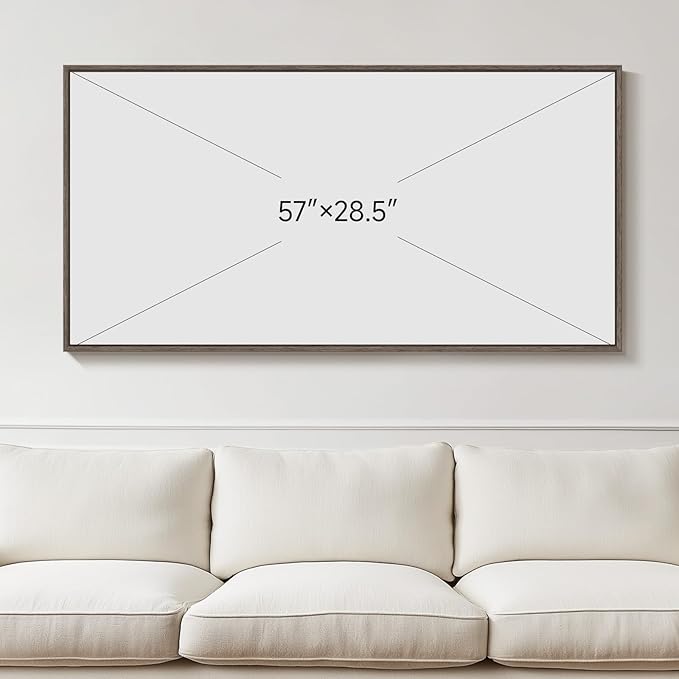 Large Framed Farmhouse Wall Art for Living Room, Vintage Rustic White Barn Canvas Prints, Country Floral Landscape Wall Decor for Bedroom Dining Room Hallway 30x60 Inch