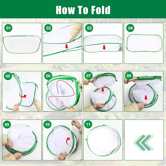 2PCS Garden Netting Covers for Raised Beds, 3.9 X 2FT Garden Raised Bed Cover with 10 Stakes, Plant Netting for Garden Protection, Insect Bird Pest Barrier for Vegetables Fruits Flowers Crops