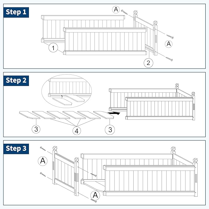 Large Wooden Raised Garden Bed 43.5" l x 16" w x 14" h, Outdoor Rectangular Planter Box for Vegetables, Flowers, Herbs, Yard, Patio, Backyard & Greenhouse, Elevated Horticulture Wood Garden Planter