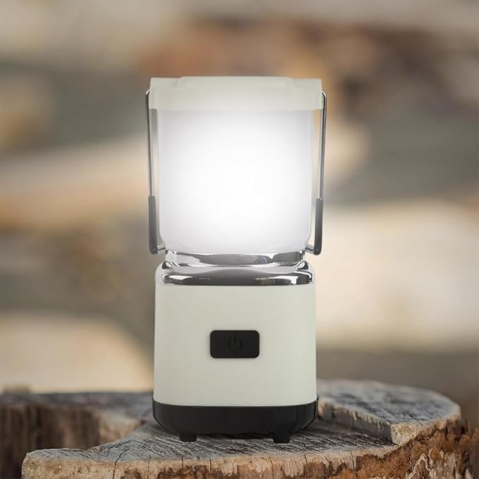 LUXPRO LP189 Mini Lantern - USB-C Rechargeable Camping Light - with 4 Color Modes - Dimmable LED Portable Lantern for Hiking & Emergency - Handy Compact Design (Beige, 1-Pack)