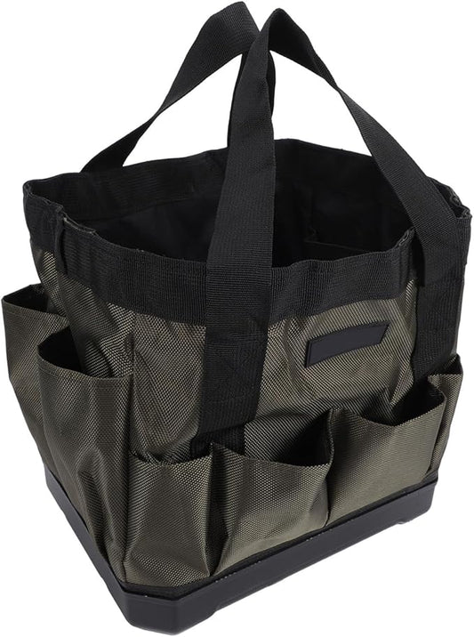 Generic Garden Tool Bag Organizer Strong Vibrant Heavy Duty Gardening Tote Toolbox for Home Organization 600D Oxford Fabric Green Color 30x30x23CM