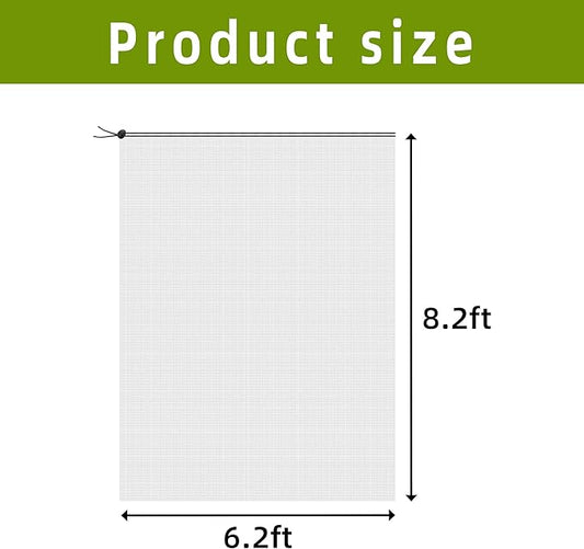 PURPLE STAR 1N 6.2 x 8.2 Feet Insect Bird Barrier Netting Mesh with Drawstring, Garden Bug Netting Plant Cover for Protect Plant Fruit Flower from Insect Bird