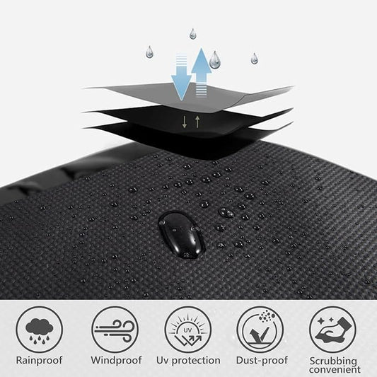 Grill Cover for Weber Traveler Portable Gas Grill 9010001,Weber Traveler Grill CoverHeavy Duty Waterproof 600D Oxford Fabric Grill Cover Portable with Coleman Roadtrip Accessories (Black-2)