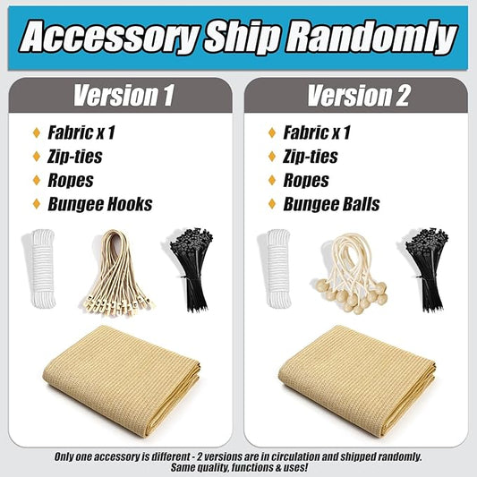 Amagenix 90% Sun Shade Cloth with Grommets, 8' x 10' Pergola Replacement Shade Cover Canopy Privacy Screen for Outdoor Patio Garden, Wheat (We Customized)