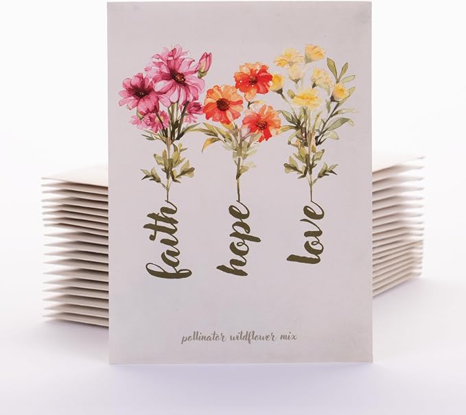 Faith Hope Love - Wildflower Mix Seed Packets - Kit