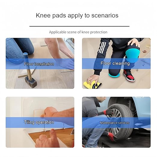 Gardening Knee Pads for Women and Men - Lightweight Waterproof Foam Knee Pads, and Easy Fit for Gardening with Adjustable Hook'n'Loop Straps - Perfect Womens for Work (black)