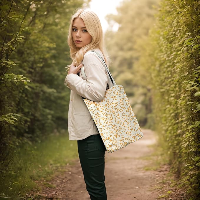 itgowisa Canvas Tote Bag for Women, Tote Bag with Zipper Inner Pocket, Zippered Canvas Bag for Shopping Work Grocery Everyday