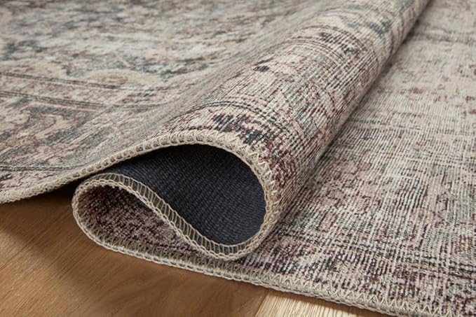 Loloi Amber Lewis Georgie Collection GER-08 Lagoon/Beige 3'-9" x 5'-6", .19" Pile Height, Accent Rug
