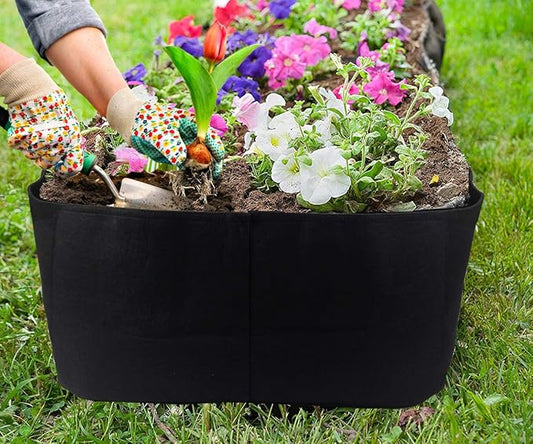 Feitore Fabric Raised Garden Bed, 2ft x 4ft Garden Grow Bags Planting Bed Rectangle Garden Containers for Vegetables Plants Flowers Outdoor