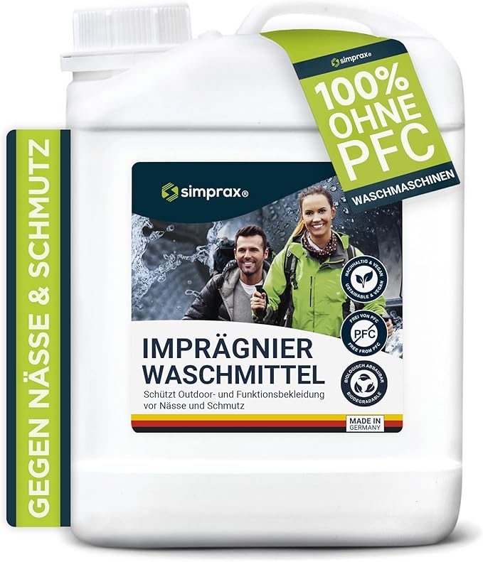 Wash-in Impermabilisant Textile 2,5 L - Impermeabilisant vetement cologique par rinage impermabilisant tissu Fonctionnel/d?extrieur comme Le Gore-Tex Sympatex Lave-Linge ou Lavage Main