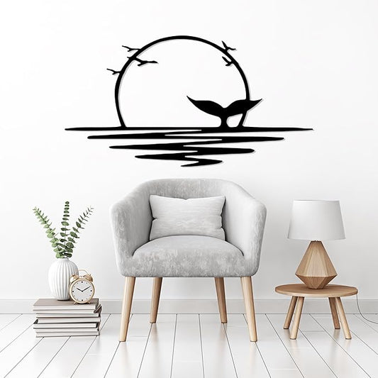 Sunrise Metal Wall Art, Sunset Metal Wall Decor for Living Room, Sunshine Line Art Home Decor Outdoor Indoor, Sun Design Modern Artwork for Walls, Abstract Sunset Wall Decor, Housewarming Gifts