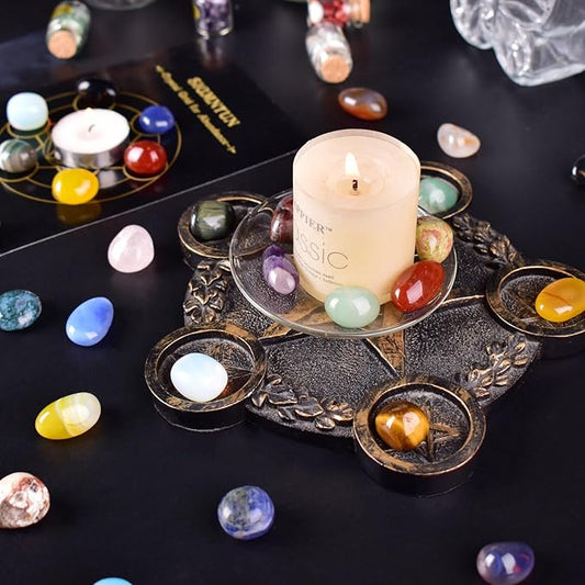 Polished Stone Set Smoky Quartz Crystals, Handpicked Tumbled Gemstones Rocks, Pebbles for Reiki, Chakra, Healing, Home Decor 0.6" Inches 7 Ounces