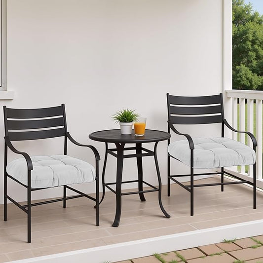 MTMR Water-Repellent Outdoor Chair Cushions Set of 2, 19”X19” Patio Chair Cushions with High Elasticity PP Cotton, Thick Tufted Outdoor Patio Furniture Cushions, Seat Cushions for Outdoor Furniture