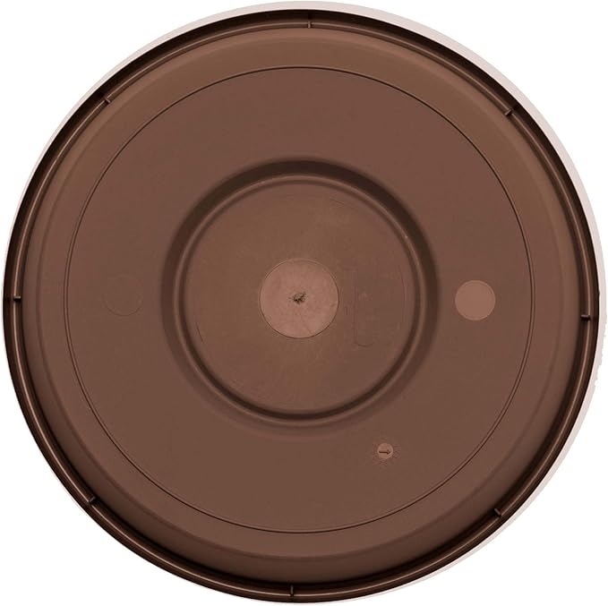 Bloem Terra Resin Saucer Tray: 6.5" Bottom Width - Chocolate Brown - Matte, Durable, Ribbed Bottom, Indoor and Outdoor, Fits 8" Terra Pots