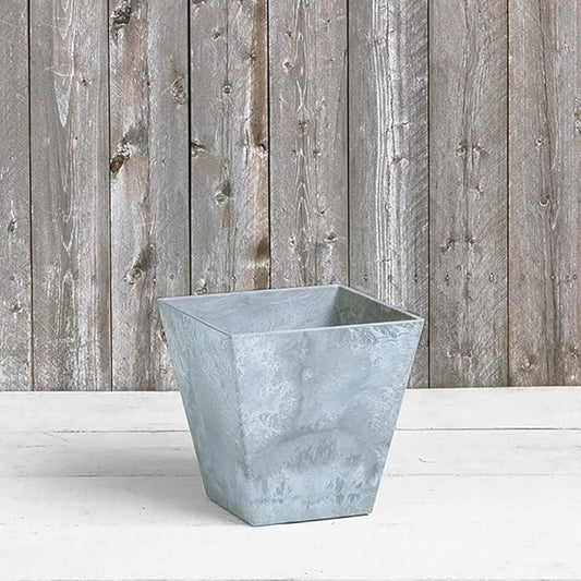Root & Vessel, ArtStone 35120 Ella Square Planter, Grey, 12-Inch