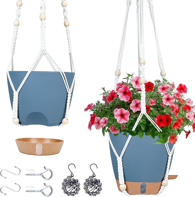 8 inch hanging planter Hanging Planters for Indoor Plants 8 Inch, 2 Pack Hanging Baskets for –  LuxaLeaf