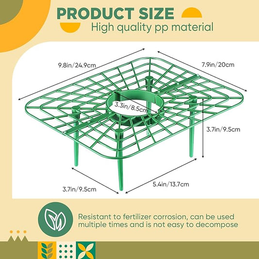 Havawish 10 Pack Strawberry Plant Support Holder for Chocolate Covered Strawberries Square Outdoor Plant Stand Holder, Growing Racks Growing Frame for Keeping Garden Clean
