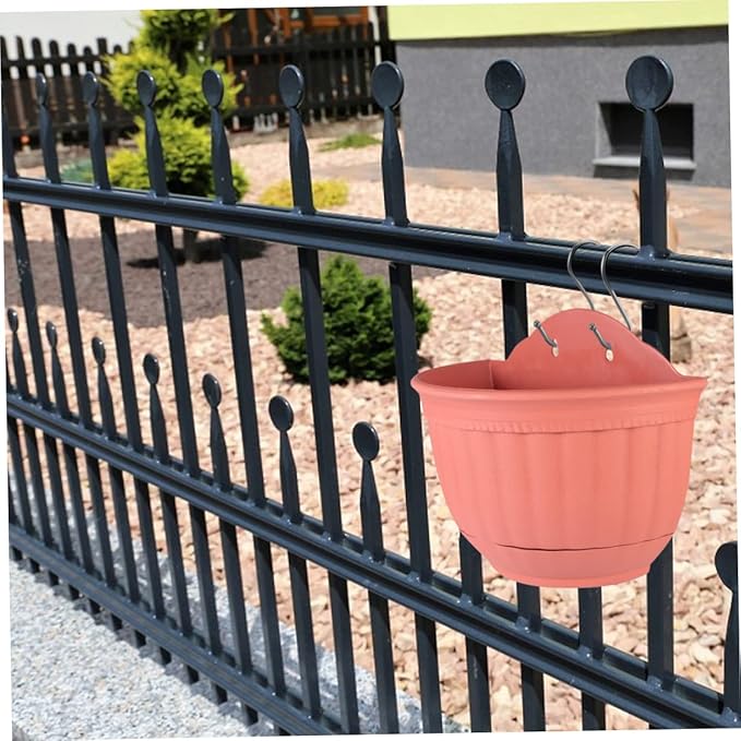 BESPORTBLE Hanging Half Circle Flower Pot Modern Wall Planter Safe Stylish Flower Container