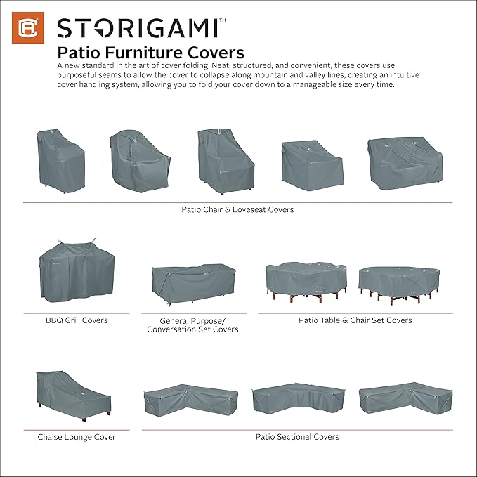Classic Accessories Storigami Easy Fold Water-Resistant 58 Inch BBQ Grill Cover, Charcoal Black