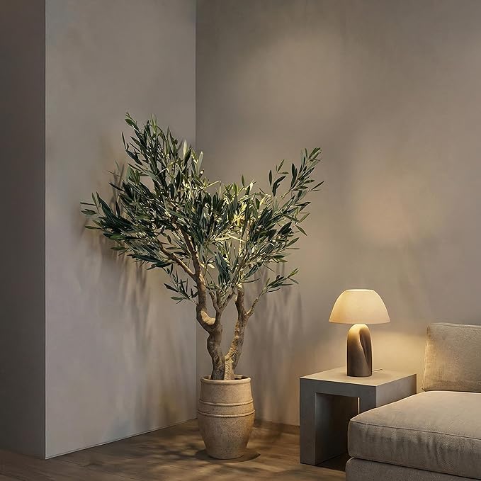 Everleaf Aria Planter Pot Small, Lightweight Modern Decorative Pot for Faux Trees & Indoor Plants, Ultra-Light Matte Finish Planter for Living Room Decor Color Dune