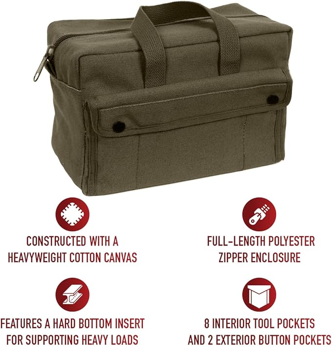 Rothco Mechanic's Tool Bag - Heavy-Duty Organization for Gear and Equipment