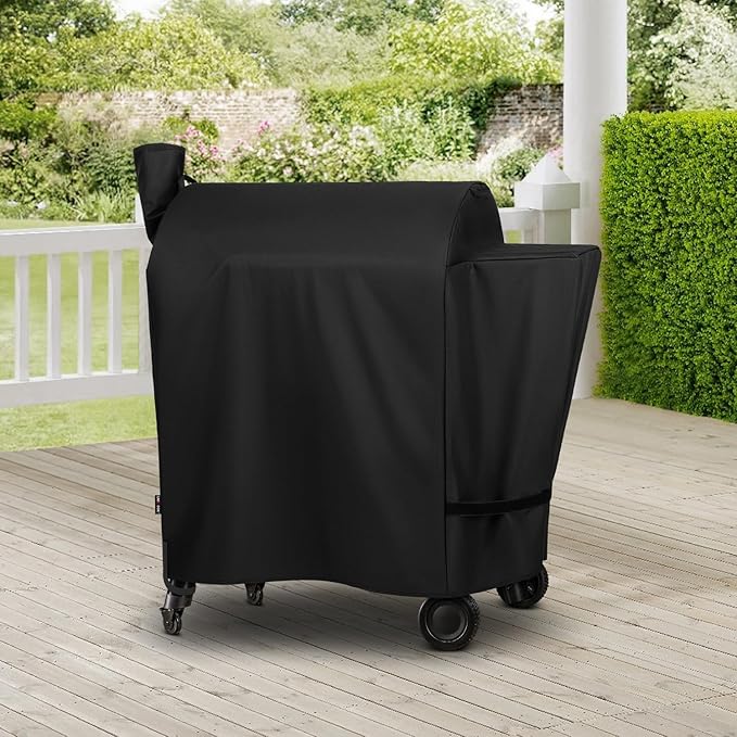 Unicook Pellet Smoker Cover for Traeger Pro 780 Series, Heavy Duty Waterproof Full Length BBQ Smoker Grill Cover, Outdoor Weather Resistant Barbecue Ptrotection, Black