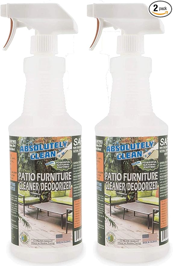 Amazing Patio Furniture Cleaner - Natural Enzymes Easily Remove Dirt, Bird Droppings, Food Stains and More from Your Outdoor and Patio Furniture - USA Made
