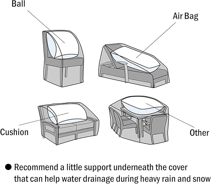 F&J Outdoors Patio Table Covers Waterproof Rectangular 86 x 44 x 27.5 inches, UV Resistant Snow Protection for Outdoor Dining Tables, Grey