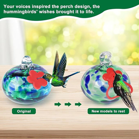 Charming Wind Chimes Hummingbird feeders for Outdoors Hanging ant and bee Proof,Never Leak,Perfect Garden Decor for Outside