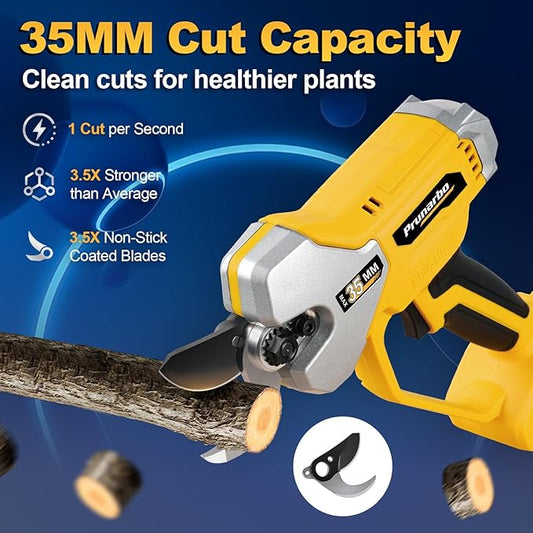 Brushless Electric Pruning Shears Compatible with DEWALT 20V MAX Battery, Professional Cordless Pruner for Tree & Garden Maintenance, 35mm One-Cut Capacity, SK5 Blades, Tool Only