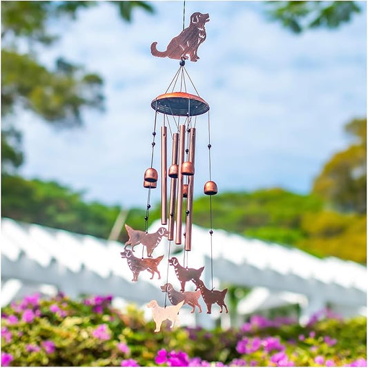 Golden Retriever Dog Wind Chimes for Outside,Dog Gifts for Women Men/Memorial Gift/Sympathy Gift/Birthday Gifts Metal windchimes Outdoors/Indoors,Garden Decor,Patio,Home,Porch,Yard Decorations