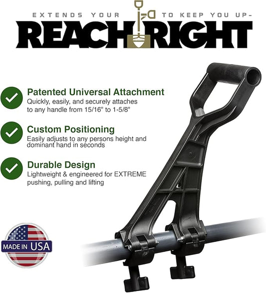 Universal Handle Attachment for Weedeater, String Trimmer, Shovel, Rake & More | Versatile Ergonomic Back Saving Attachment for All Gardening Tools | Made in the USA | 2 Pack