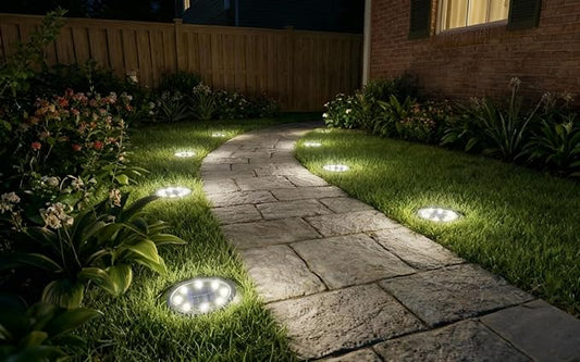 Solar Lights Outdoor,8 Pack Solar Garden Lights for Pathway,Yard,Deck,Lawn,Patio,Walkway,Driveway,Step(Brightwhite)
