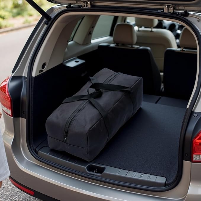 Heavy Duty Water-Resistant Duffle Organizer Bag - Extra Large Foldable Storage for BBQ Tools, Camping Gear, Factory Tool Kits & Yoga Mat | Military-Grade with Straps (10L-17.7''(L)x6.69''(W)x5.5''(H))