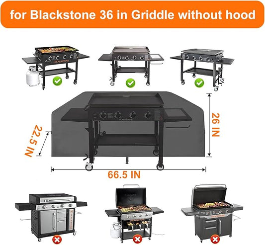 Griddle Cover 600D Heavy Duty for Blackstone 36 Inch Griddle Cover Flat Top Grill Cover Blackstone Cover Accessories BBQ Gas Grill Cover Waterproof Windproof Weather
