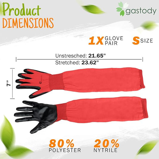 Long Sleeve Gardening Gloves Women and Men - Long Cuff Garden Gloves, Multipurpose Heavy Duty Outdoor and Indoor