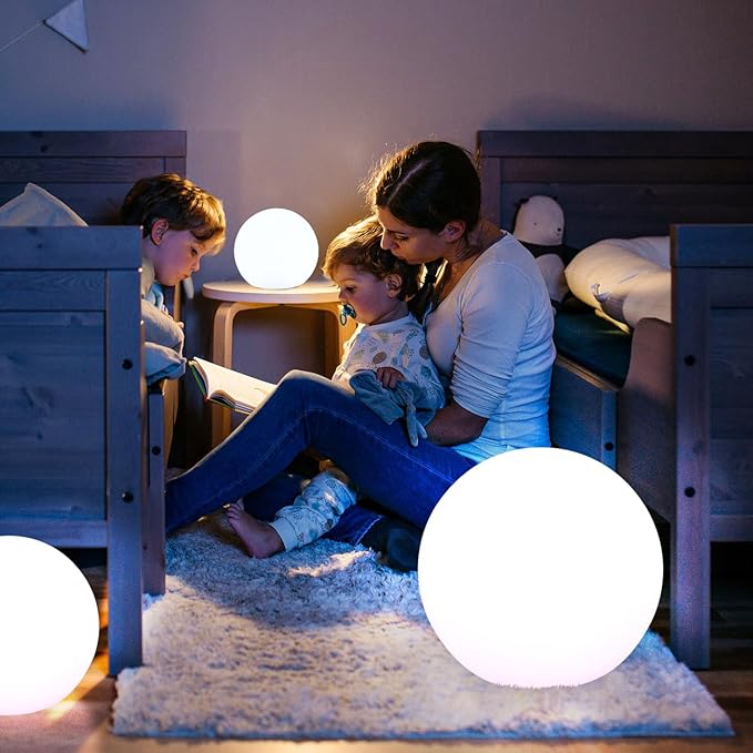 16-Inch LED Ball Light & 10-Inch Globe Light