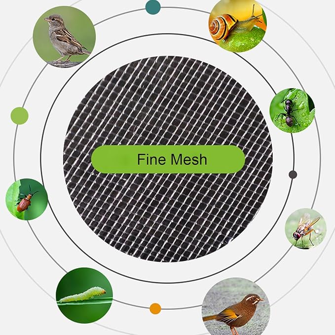 30 Pcs 6.7''×9'' Drawstring Fruit Netting Bags, Reusable Garden Netting Bags, Medium Fruit Protection Bags, Fruit Cover Mesh Bag for Fruit Trees Vegetable Floral